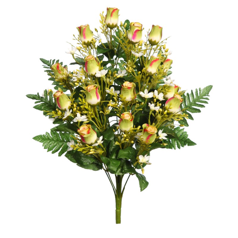 RAMO DE UNA CARA ROSAS ARTIFICIAL 52CM