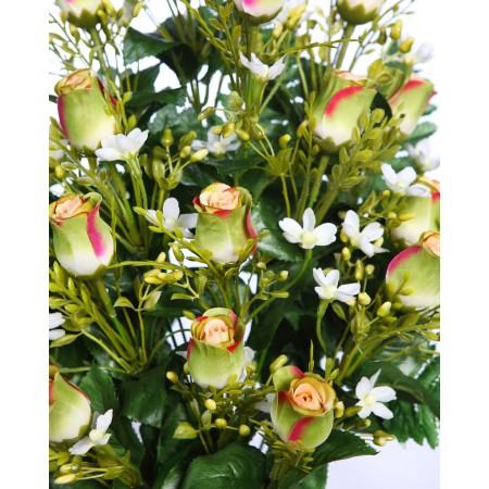 RAMO DE UNA CARA ROSAS ARTIFICIAL 52CM