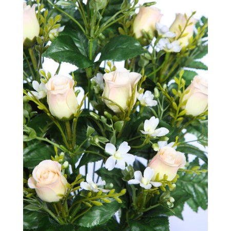 RAMO DE UNA CARA ROSAS ARTIFICIAL 52CM