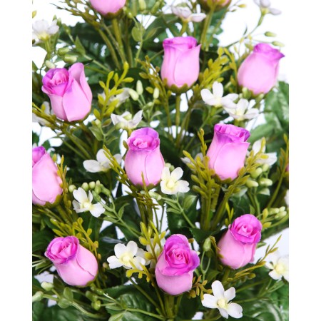 RAMO DE UNA CARA ROSAS ARTIFICIAL 52CM