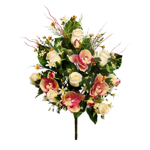 RAMO FRONTAL ORQUIDEA Y ROSAS 54 CM 2