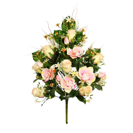 RAMO FRONTAL ORQUIDEA Y ROSAS 54 CM