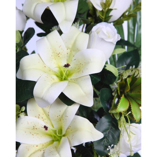 RAMO LILYS Y ROSAS ARTIFICIAL 62CM 2