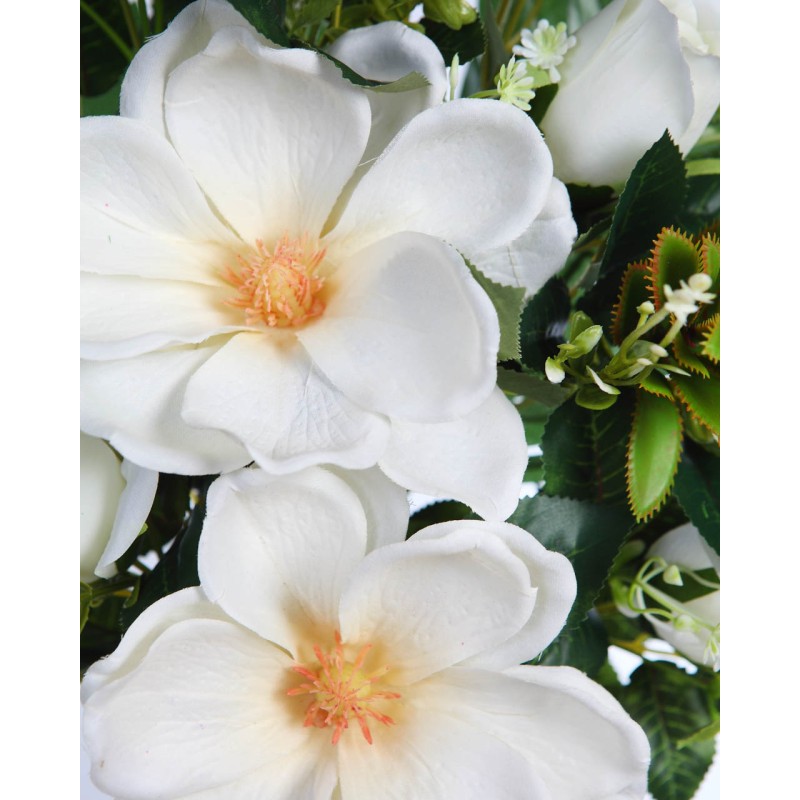 RAMO MAGNOLIAS Y ROSAS ARTIFICIAL 62CM