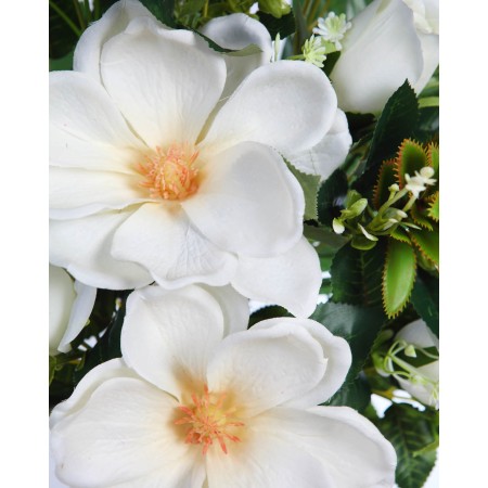 RAMO MAGNOLIAS Y ROSAS ARTIFICIAL 62CM