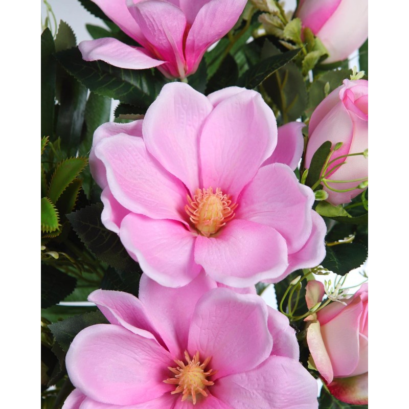 RAMO MAGNOLIAS Y ROSAS ARTIFICIAL 62CM