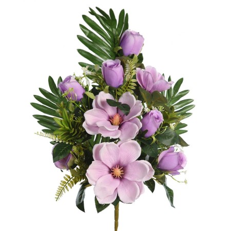 RAMO MAGNOLIAS Y ROSAS ARTIFICIAL 62CM