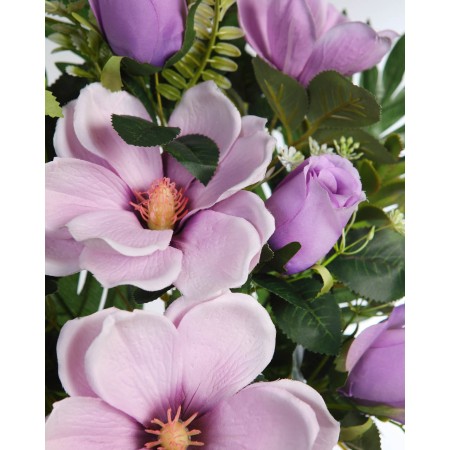 RAMO MAGNOLIAS Y ROSAS ARTIFICIAL 62CM