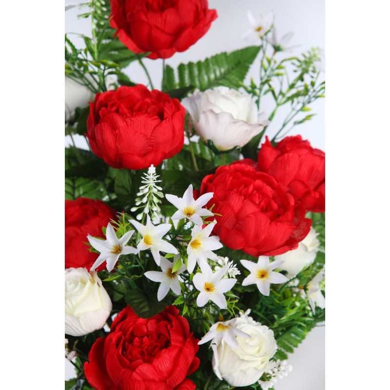 RAMO PEONIAS DE UNA CARA 60CM