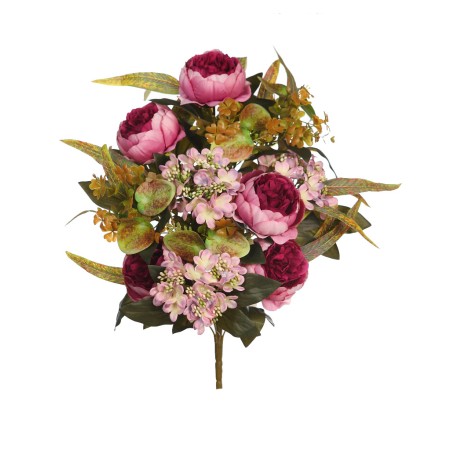RAMO PEONIAS Y HORTENSIAS ARTIFICIAL 50CM