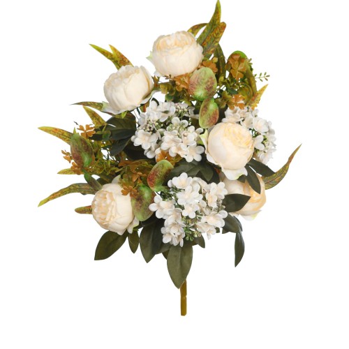 RAMO PEONIAS Y HORTENSIAS ARTIFICIAL 50CM 2
