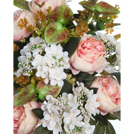 RAMO PEONIAS Y HORTENSIAS ARTIFICIAL 50CM