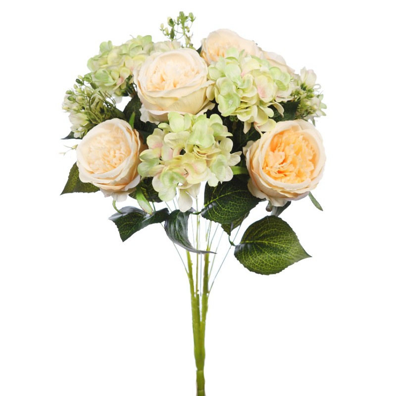 RAMO ROSA CABAGE Y HORTENSIAS 60CM