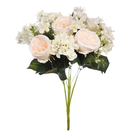 RAMO ROSA CABAGE Y HORTENSIAS 60CM
