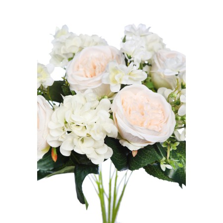 RAMO ROSA CABAGE Y HORTENSIAS 60CM