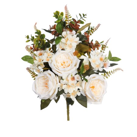 RAMO ROSA Y HORTENSIA ARTIFICIAL 50CM