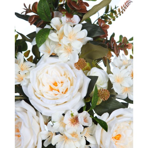 RAMO ROSA Y HORTENSIA ARTIFICIAL 50CM 2