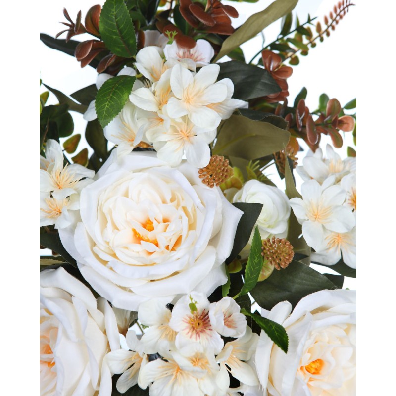 RAMO ROSA Y HORTENSIA ARTIFICIAL 50CM