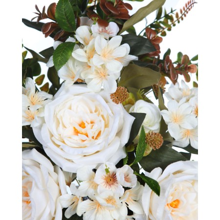 RAMO ROSA Y HORTENSIA ARTIFICIAL 50CM