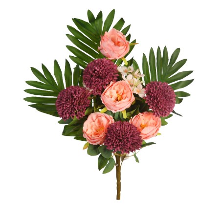 RAMO ROSAS Y DAHLIA ARTIFICIAL 48CM