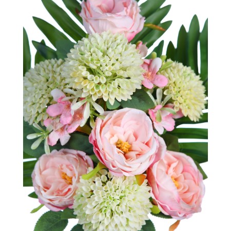 RAMO ROSAS Y DAHLIA ARTIFICIAL 48CM