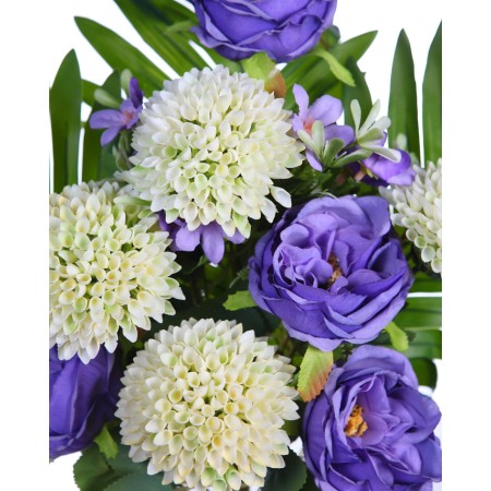RAMO ROSAS Y DAHLIA ARTIFICIAL 48CM