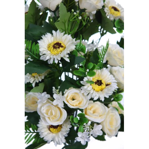 RAMO ROSAS Y GERBERAS ARTIFICIAL 48CM 2