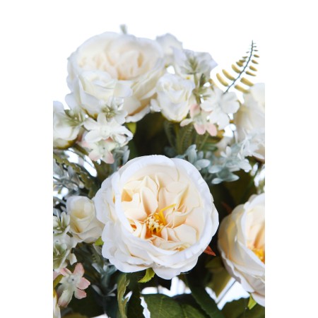 RAMO ROSAS Y GIPSOFILA ARTIFICIAL 50CM