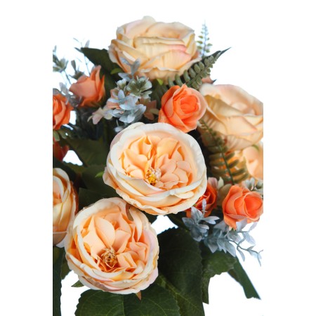 RAMO ROSAS Y GIPSOFILA ARTIFICIAL 50CM
