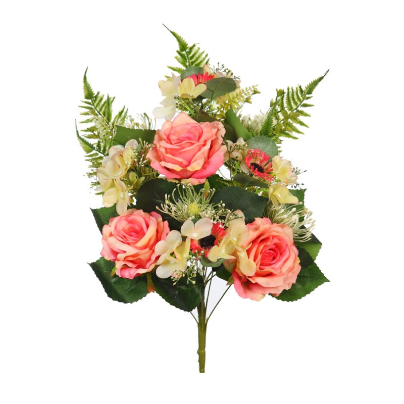 RAMO ROSAS Y HORTENSIAS ARTIFICIAL 50CM