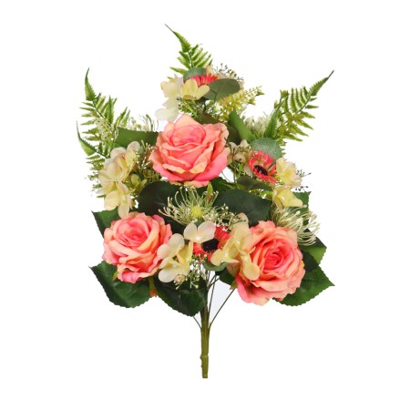 RAMO ROSAS Y HORTENSIAS ARTIFICIAL 50CM