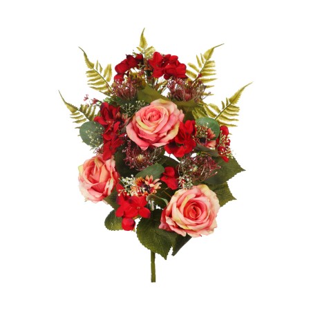 RAMO ROSAS Y HORTENSIAS ARTIFICIAL 50CM