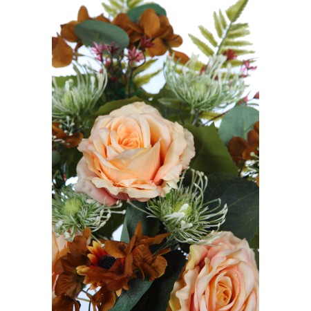 RAMO ROSAS Y HORTENSIAS ARTIFICIAL 50CM