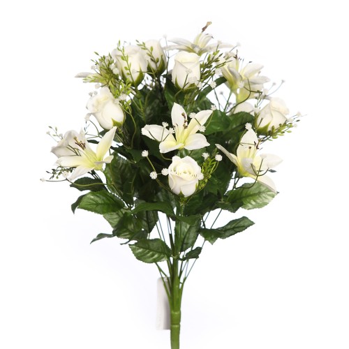 RAMO ROSAS Y LILIUMS ARTIFICIAL  52CM 2