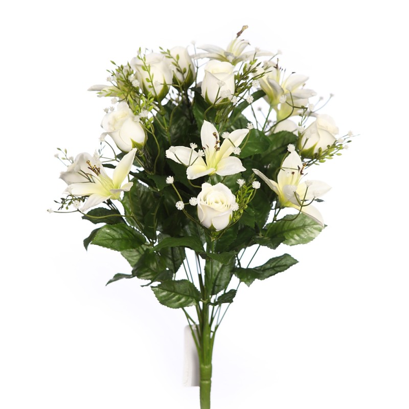 RAMO ROSAS Y LILIUMS ARTIFICIAL  52CM