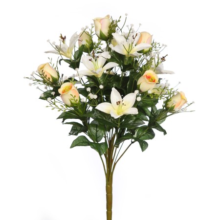 RAMO ROSAS Y LILIUMS ARTIFICIAL  52CM