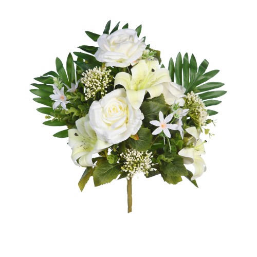 RAMO ROSAS Y LILYS ARTIFICIAL 50CM 2