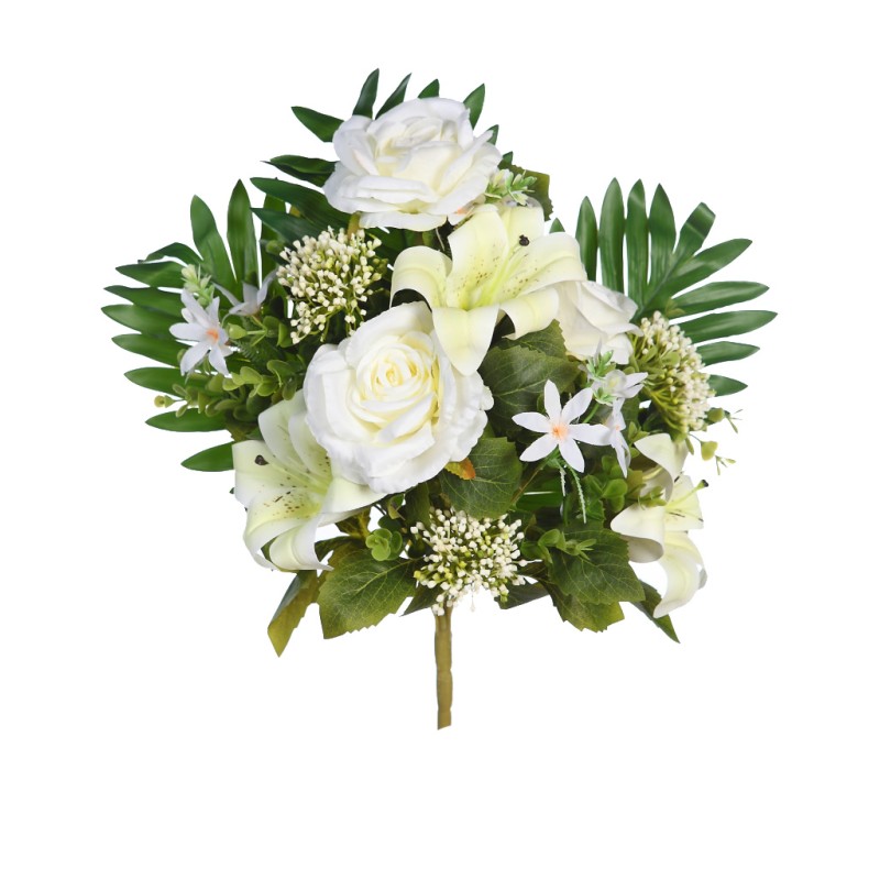 RAMO ROSAS Y LILYS ARTIFICIAL 50CM