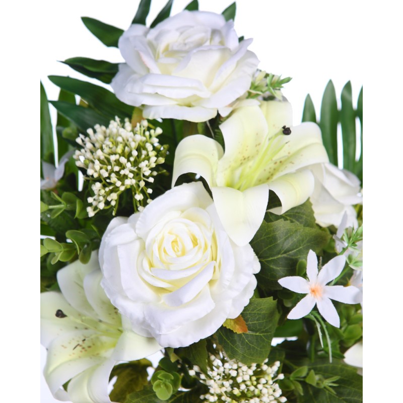 RAMO ROSAS Y LILYS ARTIFICIAL 50CM
