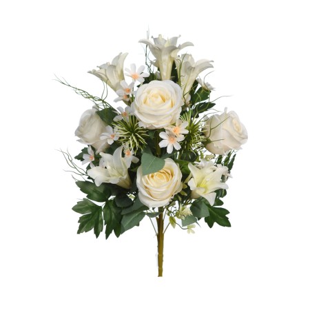 RAMO ROSAS Y LILYS ARTIFICIAL 52CM