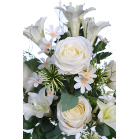 RAMO ROSAS Y LILYS ARTIFICIAL 52CM