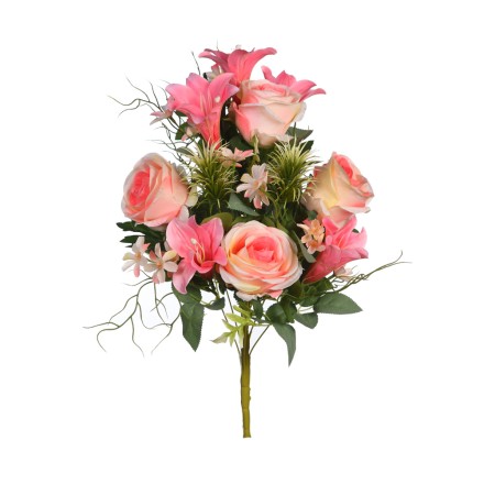 RAMO ROSAS Y LILYS ARTIFICIAL 52CM