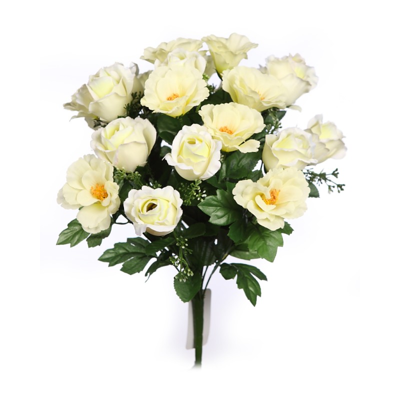 RAMO ROSAS Y LISIANTHUS ARTIFICIAL 48CM