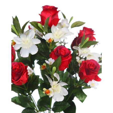 RAMO ROSAS Y ORQUIDEAS ARTIFICIAL 50CM