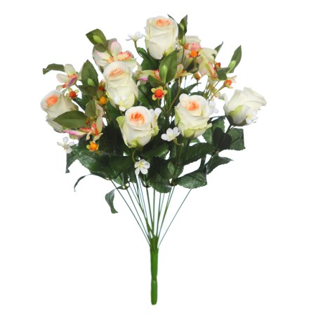 RAMO ROSAS Y ORQUIDEAS ARTIFICIAL 50CM