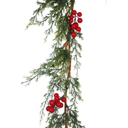 GUIRNALDA DE PINO Y BERRY ARTIFICIAL 145CM 2