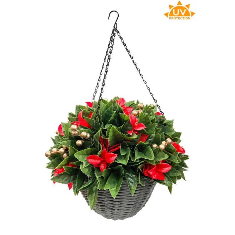 CESTA BERRY COLGANTE ARTIFICIAL UV 30CM