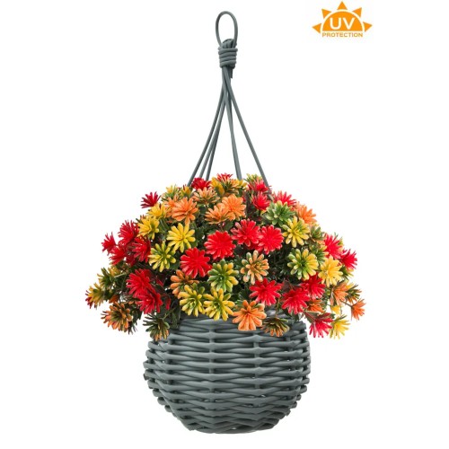 CESTA COLGANTE DANDELION UV ARTIFICIAL 20CM