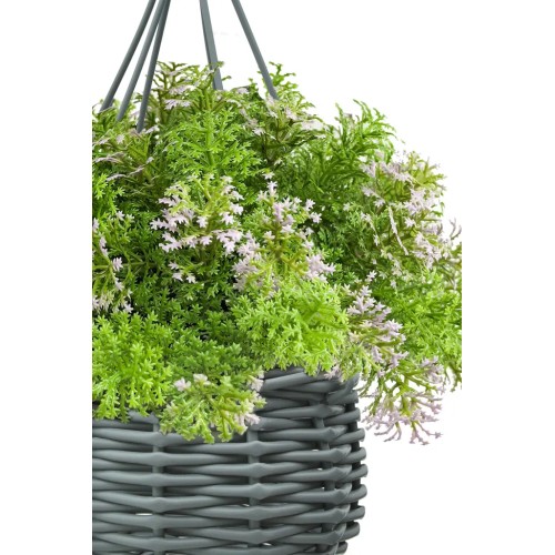 CESTA COLGANTE GRASS ARTIFICIAL UV 22CM 2