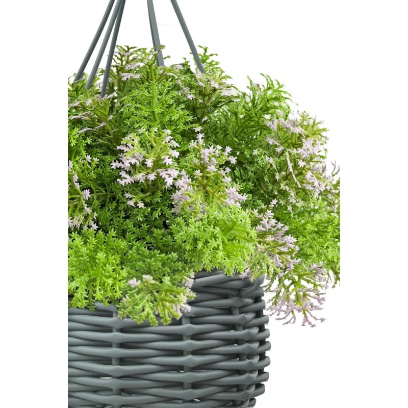 CESTA COLGANTE GRASS ARTIFICIAL UV 22CM